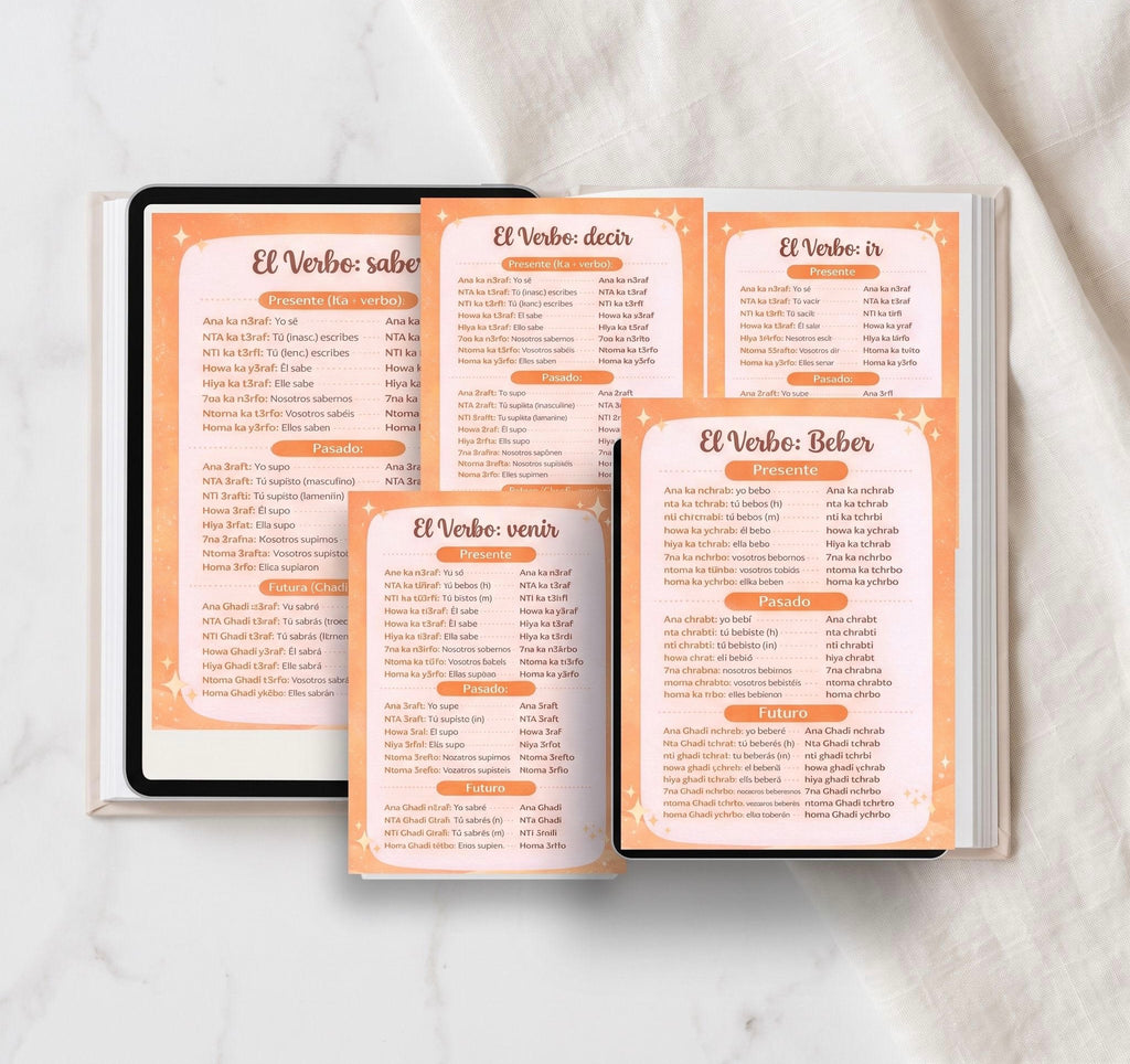 Pack de 3 E-books de Darija — Vocabulario, Gramática y Conversaciones